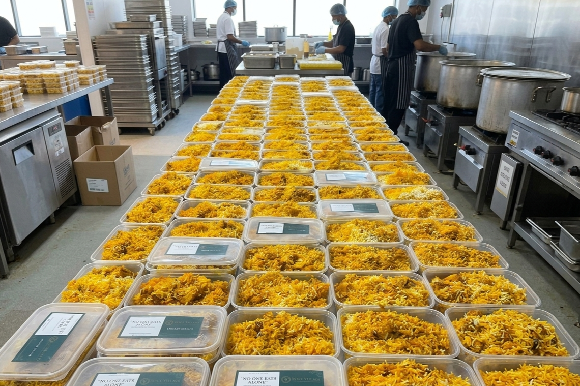 Large traditional cooking degs for charity and pilgrim groups